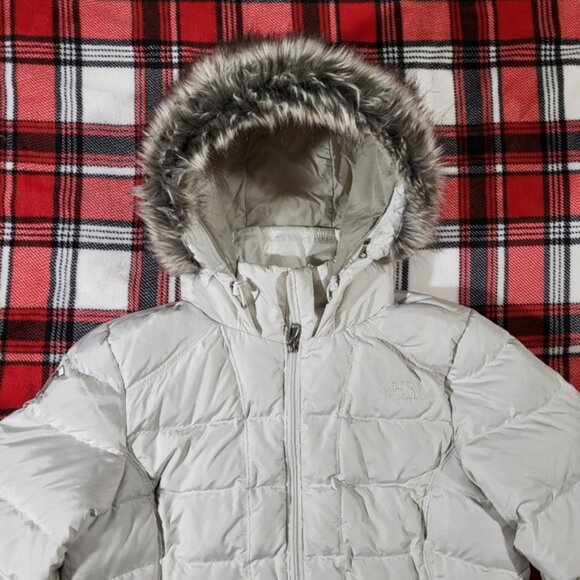 The North Face Dreamer Parkina Parka Gardenia White puffer Jacket Size Large - Picture 3 of 16